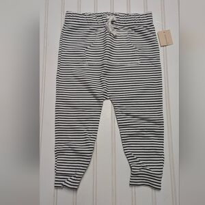 First Impressions Black and White Striped Leggings
